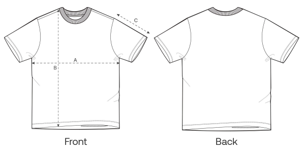 Oversized T-Shirt Maßskizze